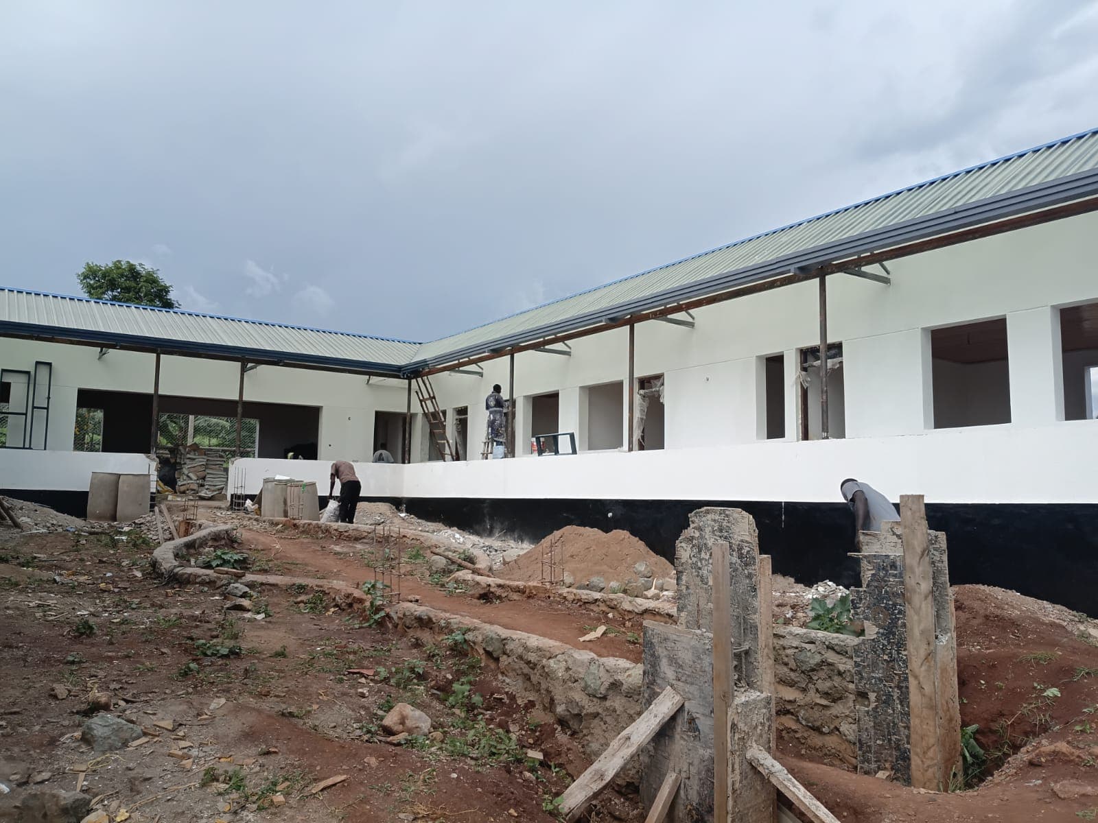 Campus buildings under construction at Sirisia Leadership Academy