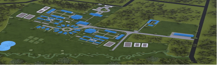 Aerial campus masterplan for Sirisia Leadership Academy, Bungoma