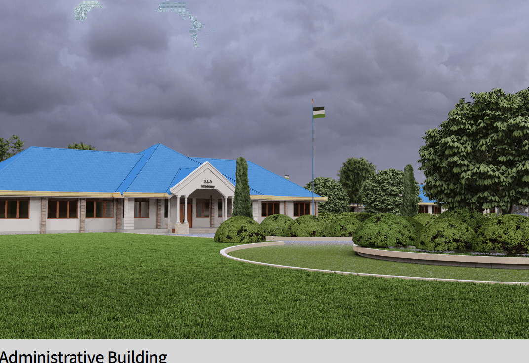 Campus site plan and building clusters at Sirisia