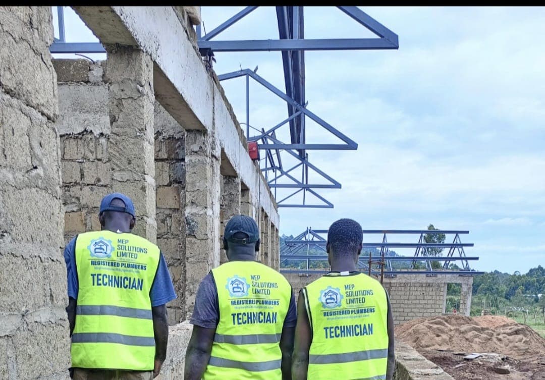 MEP Solutions technicians on site at Sirisia Leadership Academy