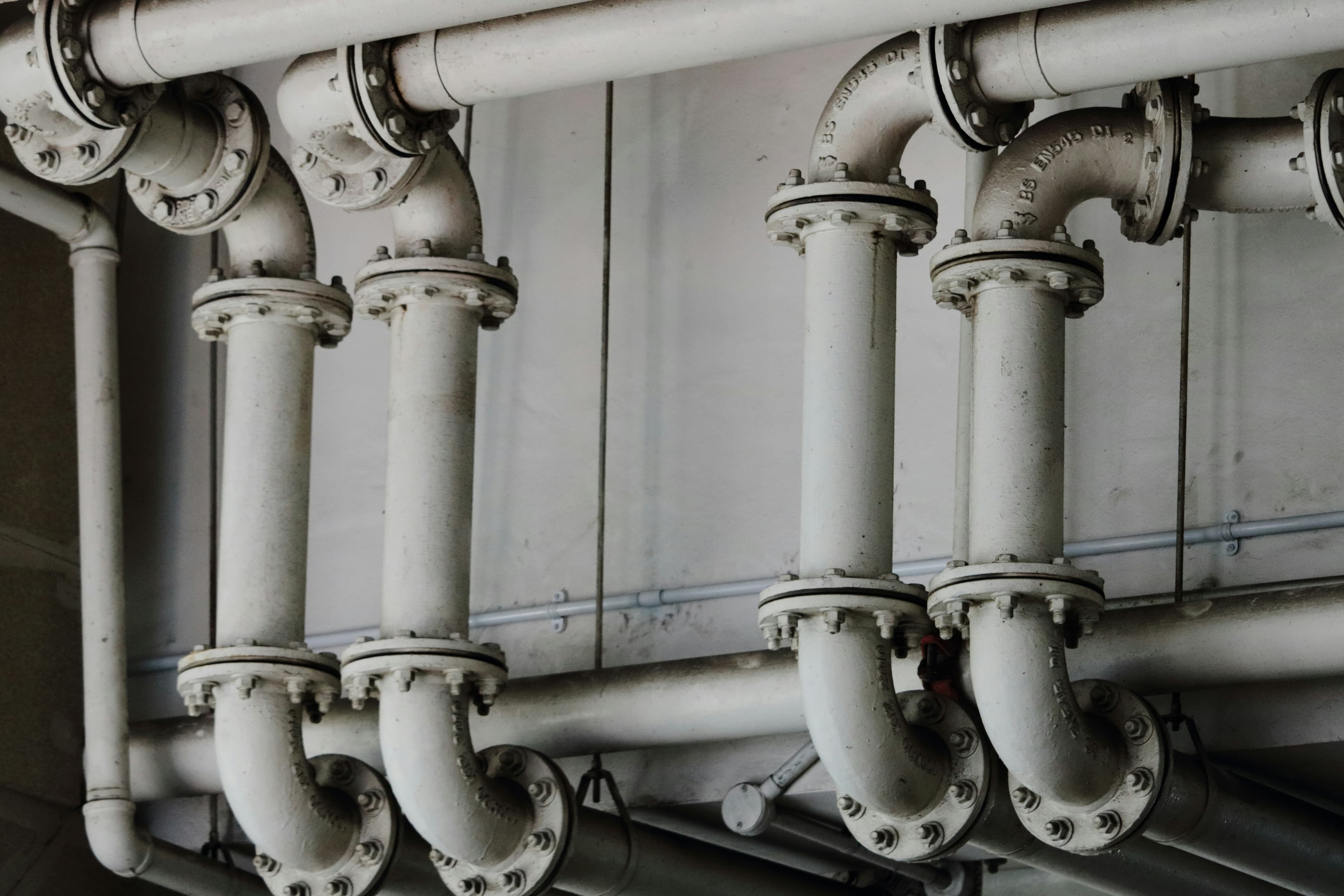Industrial flanged pipework and plumbing fittings