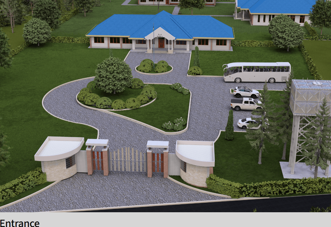 Campus layout render — Sirisia Leadership Academy